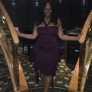 Ruffle Side Midi Dress